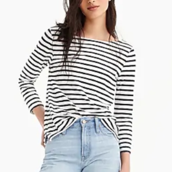 J. Crew Tops - J. Crew Striped Cotton Long Sleeve Top